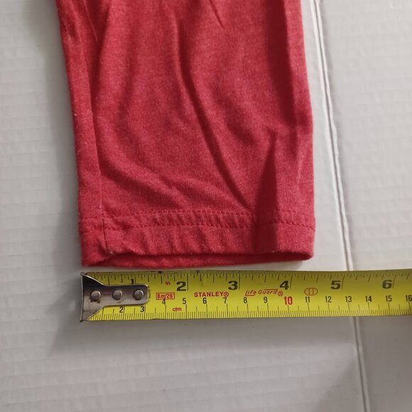 Mickey Mouse Raglan T-Shirt Medium Red & Black -Sequined Accents -Next Level - Picture 12 of 16